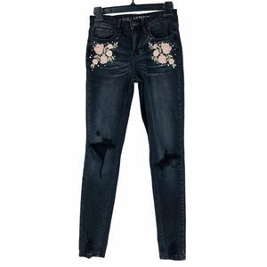 Vanilla Star Jeans sz 5 9686 Embroider Distress